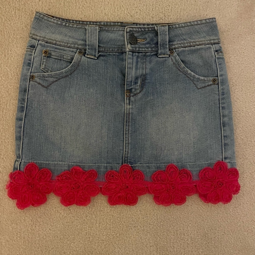 SO embellished Jean skirt-size 0 like new
